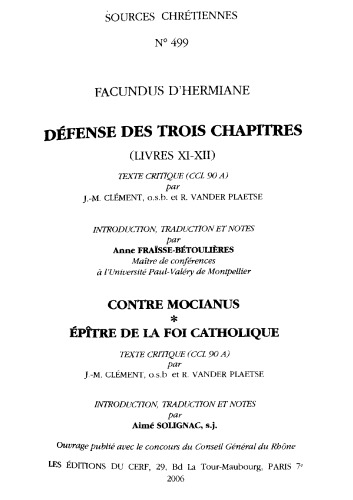 Défense Des Trois Chapitres, Livres XI-XIII