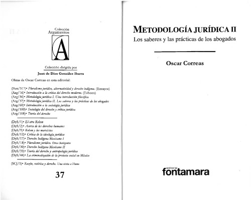 Metodología jurídica II los saberes y las prácticas de los abogados