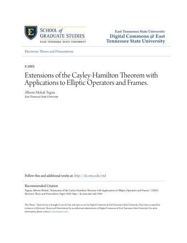 Extensions of the Cayley-Hamilton Theorem with Applications to Elliptic Operators and Frames