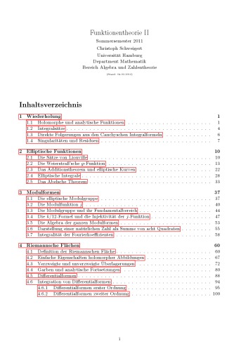 Funktionentheorie II [Lecture notes]