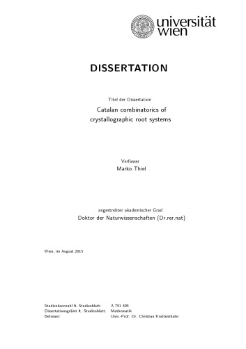 Catalan combinatorics of crystallographic root systems [PhD thesis]