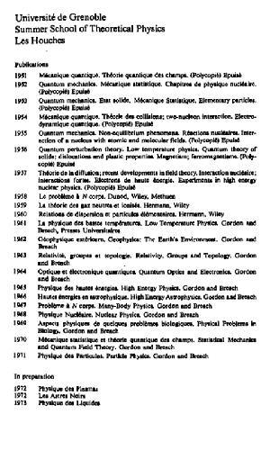 Particle physics. Physique des particules