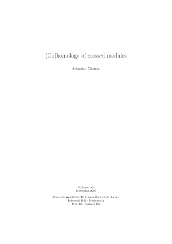 (Co)homology of crossed modules