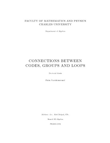 Connections between codes, groups and loops