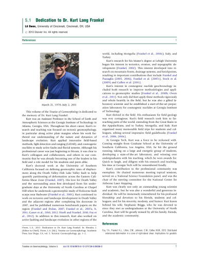 Treatise on Geomorphology: Tectonic Geomorphology