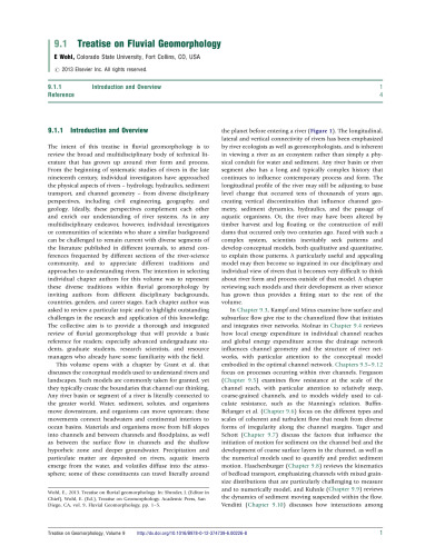 Treatise on Geomorphology: Fluvial Geomorphology