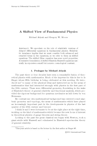 Perspectives in mathematics and physics - essays dedicated to Isadore Singer’s 85th birthday