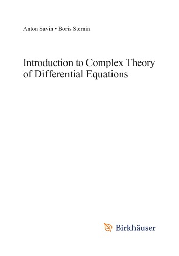 Introduction to Complex Theory of Differential Equations