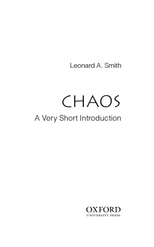 Chaos. A very short Introduction