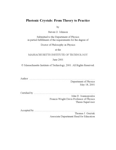 Photonic Crystals - From Theory to Practice