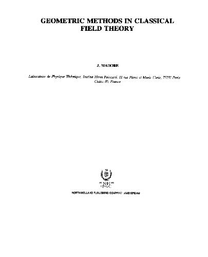 Geometric methods in classical field theory