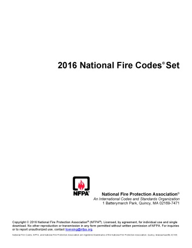 2016 National Fire Codes Set