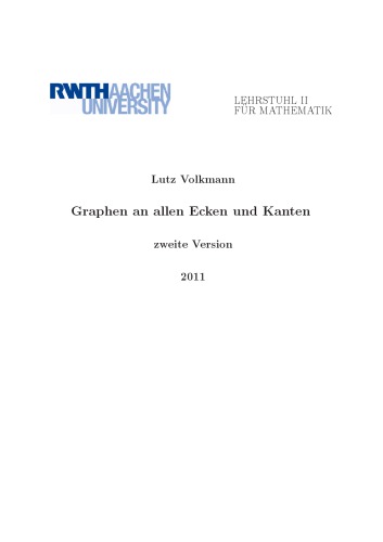 Graphen an allen Ecken und Kanten [Lecture notes]