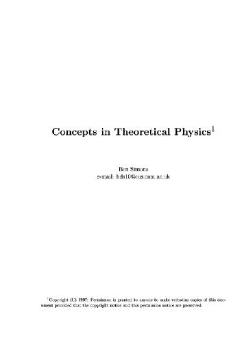 Concepts in theoretical physics