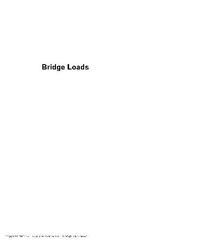 Bridge loads: an international perspective