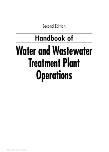 Handbook of water and wastewater treatment plant operations