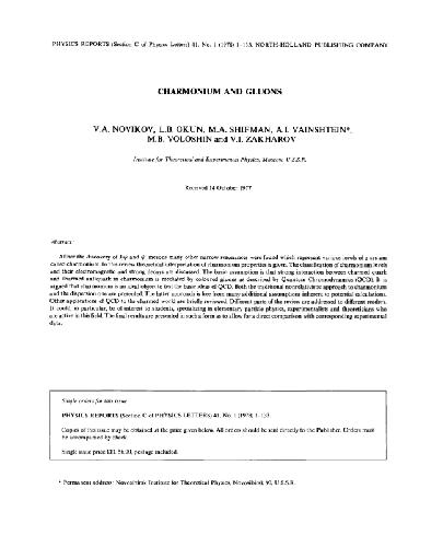 Charmonium and gluons