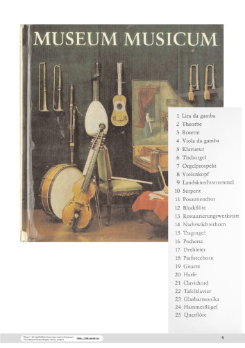 Museum musicum : historische Musikinstrumente