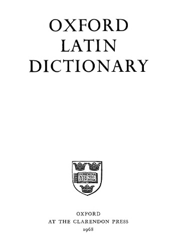 Oxford Latin Dictionary