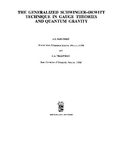 Generalized Schwinger-DeWitt technique in gauge theories and quantum gravity