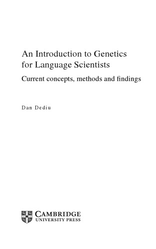 An Introduction to Genetics for Language Scientists