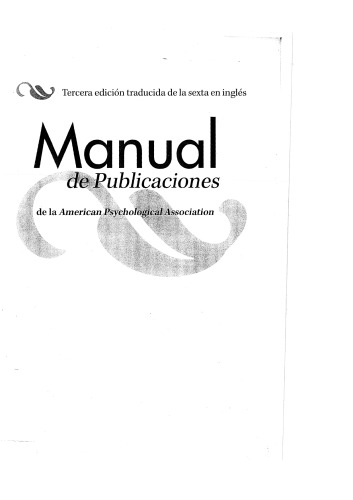 Manual de Publicaciones de la American Psychological Association