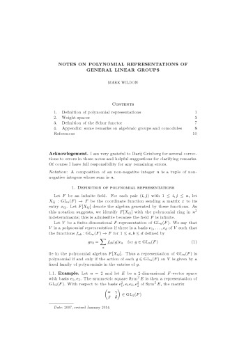 Notes on polynomial representations of general linear groups [expository notes]