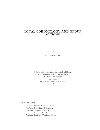 Local cohomology and group actions