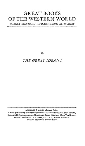 A Syntopicon: An Index to The Great Ideas