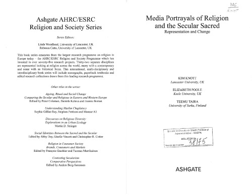 Media portrayals of religion and the secular sacred : representation and change