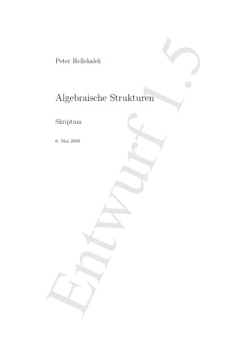 Algebraische Strukturen [Lecture notes]