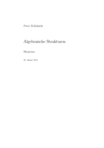 Algebraische Strukturen [Lecture notes]