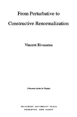 From perturbative to constructive renormalization