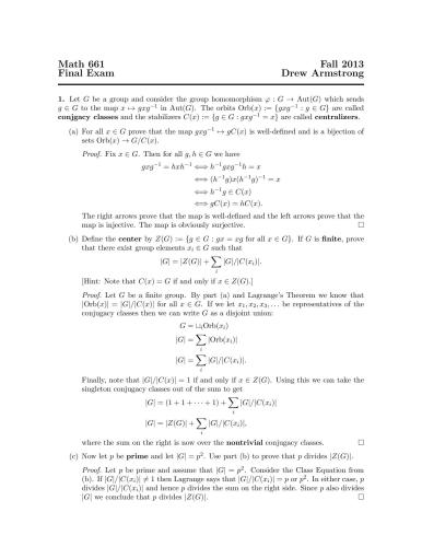 Grad Algebra I: Math 661 [Lecture notes]