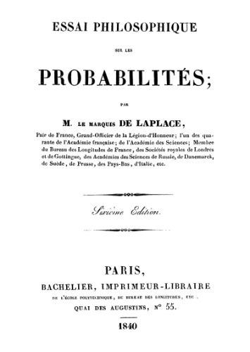 Essai philosophique sur les probabilités