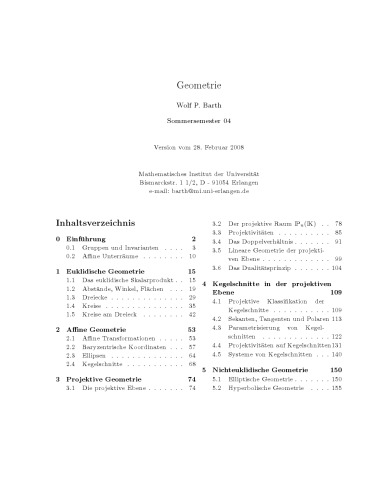 Geometrie [Lecture notes]