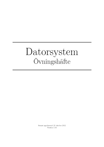 Datorsystem : övningshäfte