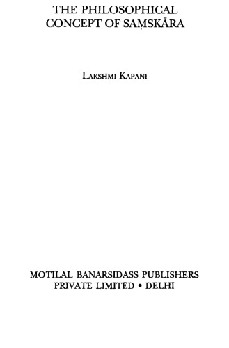 The Philosophical Concept of Saṃskāra