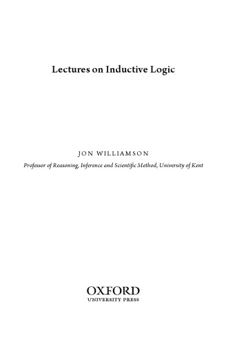 Lectures on Inductive Logic