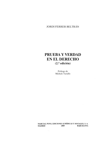 Prueba y verdad en el Derecho