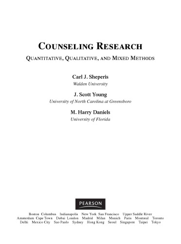 Counseling Research: Quantitative, Qualitative, and Mixed Methods