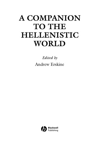 A Companion to the Hellenistic World