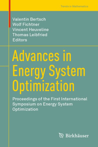 Advances in Energy System Optimization: Proceedings of the first International Symposium on Energy System Optimization