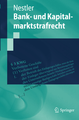 Bank- und Kapitalmarktstrafrecht