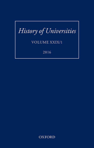 History of universities. Volume XXIX/1