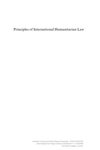 Principles of International Humanitarian Law