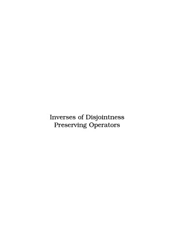 Inverses of Disjointness Preserving Operators