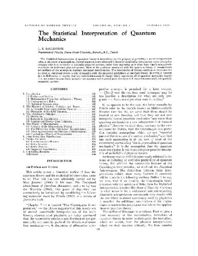 Statistical interpretation of quantum mechanics