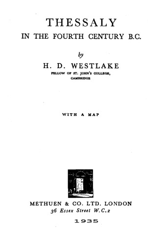Thessaly in the fourth century B. C.