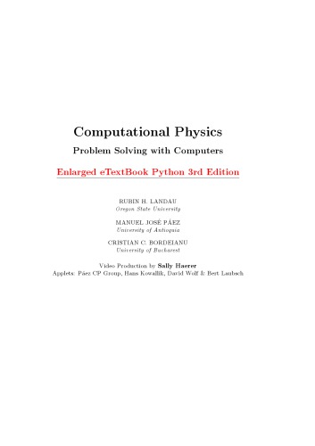 Computational Physics: Problem Solving with Computers